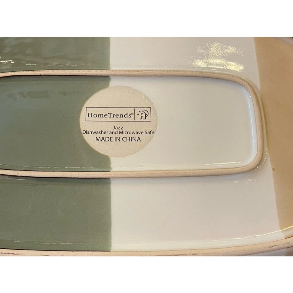 Striped ceramic platter - Picture 2 of 2